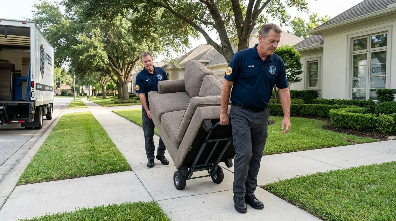 Local residential moving crew loading furniture in East Helena, MT